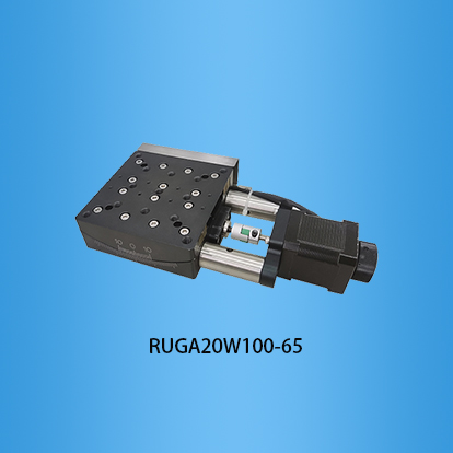 100台面燕尾导轨蜗轮蜗杆型电动角位台：RUGA20W