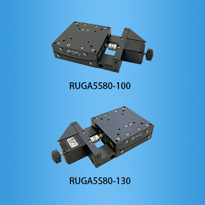 <b>80台面滚珠丝杠驱动型电动角位台：RUGA5S80-100</b>